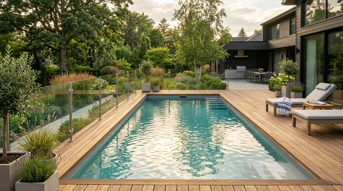 Rectangular Semi Inground Pool